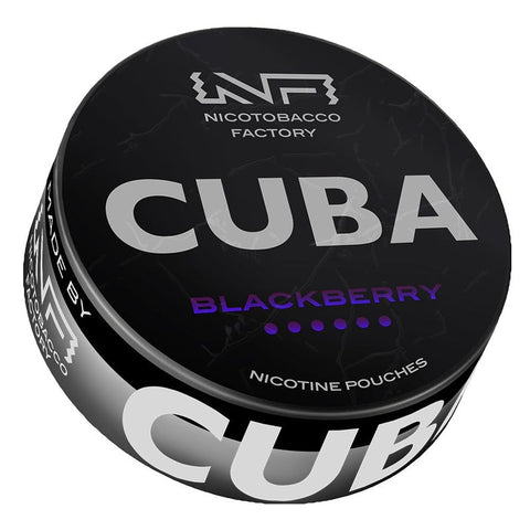 CUBA Black - Blackberry slim nicotine pouches can