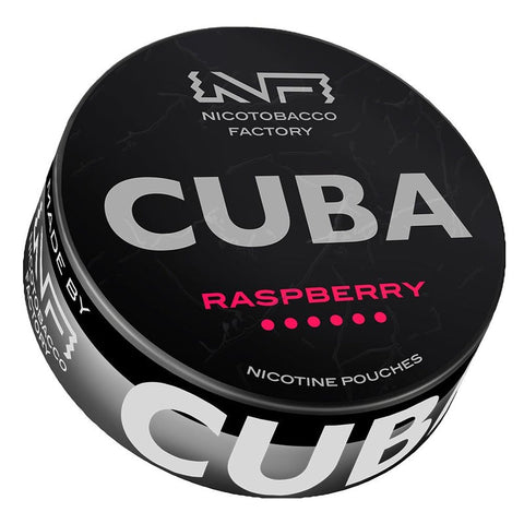 CUBA Black - Raspberry slim nicotine pouches can