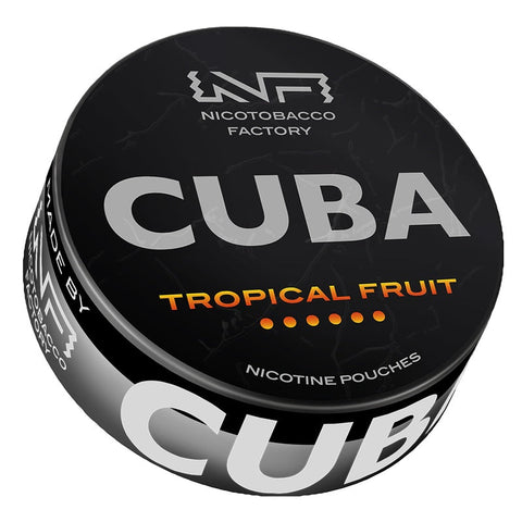 CUBA Black - Tropical Fruit slim nicotine pouches can