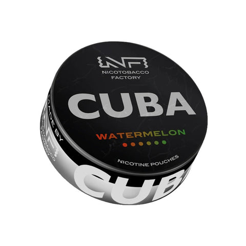 Lattina CUBA Black - Watermelon, bustine di nicotina slim