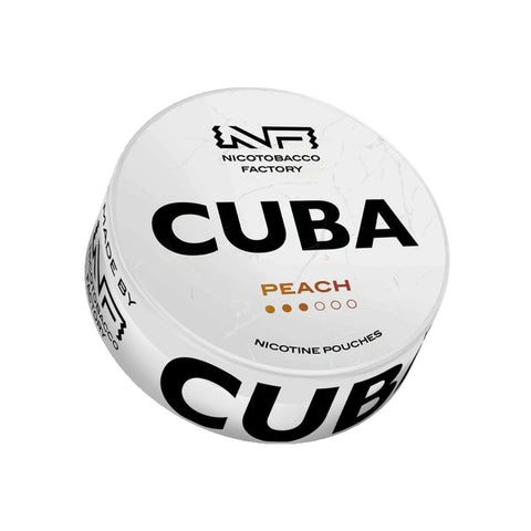 Lattina CUBA White - Peach, bustine di nicotina slim
