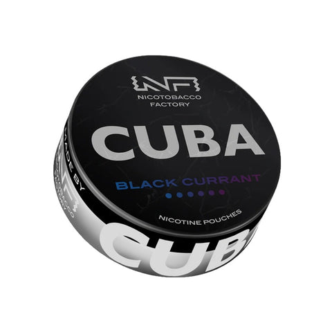CUBA Black - Blackcurrant slim nicotine pouches can