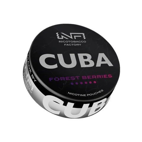 CUBA Black - Forest Berries slim nicotine pouches can