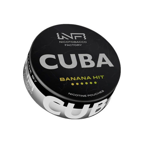 CUBA Black - Banana Hit slim nicotine pouches can