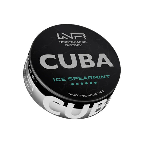 CUBA Black - Ice Spearmint slim nicotine pouches can