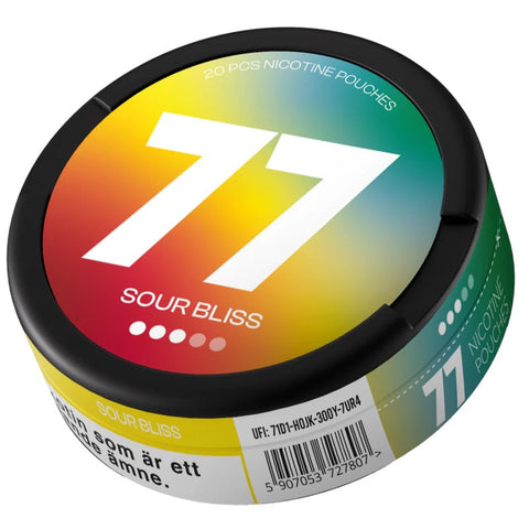 77 - Sour Bliss slim nicotine pouches can