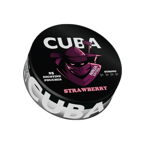 CUBA Ninja - Strawberry slim nicotine pouches can
