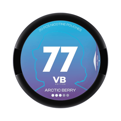 77 VB Edition - Arctic Berry mini nicotine pouches can