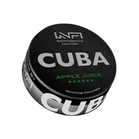 CUBA Black - Apple Juice slim nicotine pouches can
