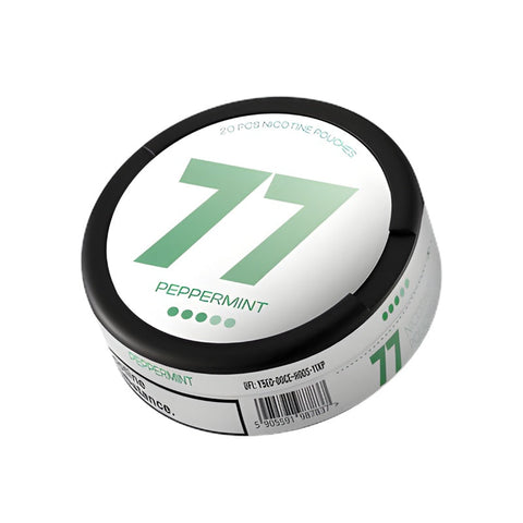 77 - Peppermint slim nicotine pouches can