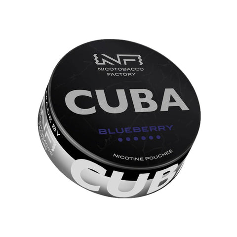 CUBA Black - Blueberry slim nicotine pouches can