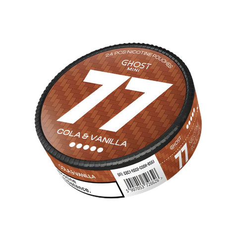 77 Ghost Mini - Cola Vanilla mini nicotine pouches can