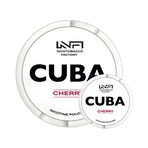 CUBA White - Cherry Mega Can slim nicotine pouches can