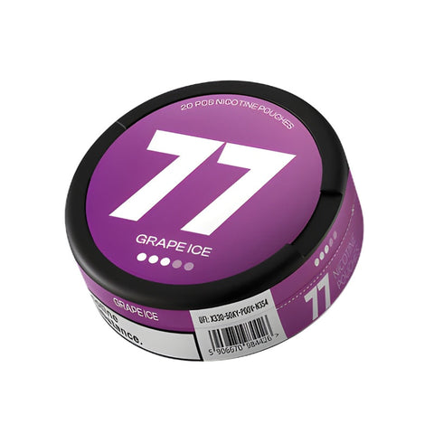 77 - Grape Ice slim nicotine pouches can