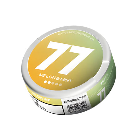 77 - Melon Mint slim nicotine pouches can