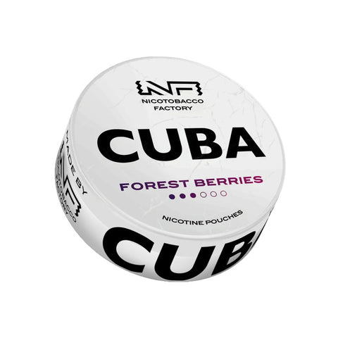 CUBA White - Forest Berries slim nicotine pouches can