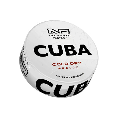 CUBA White - Cold Dry slim nicotine pouches can