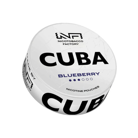 CUBA White - Blueberry slim nicotine pouches can