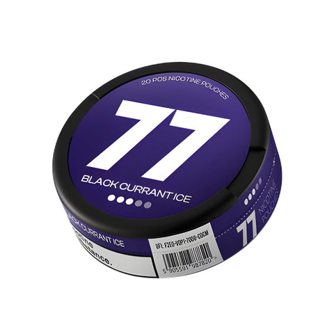 77 - Blackcurrant slim nicotine pouches can
