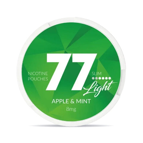 77 Light - Apple & Mint slim nicotine pouches can