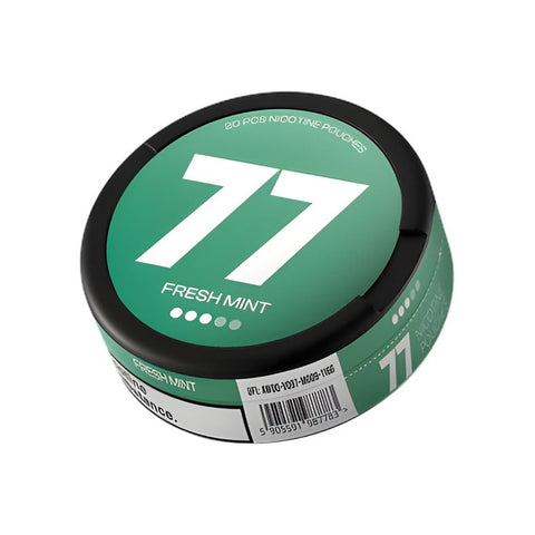 77 - Fresh Mint slim nicotine pouches can