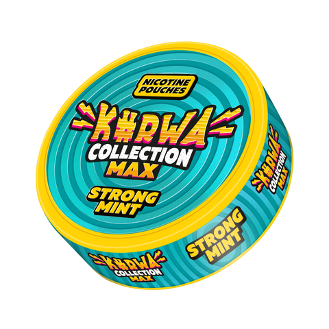 KURWA Max - Strong Mint slim nicotine pouches can