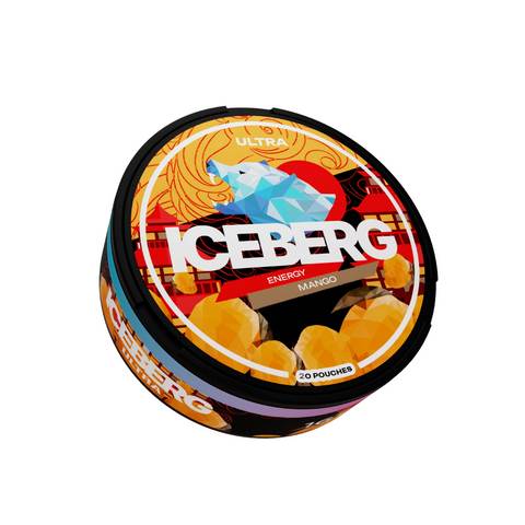 ICEBERG Extra Strong - Energy Mango slim nicotine pouches can
