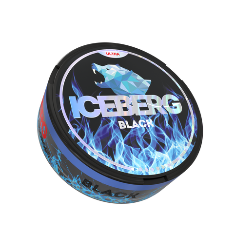 ICEBERG Extra Strong - Black slim nicotine pouches can