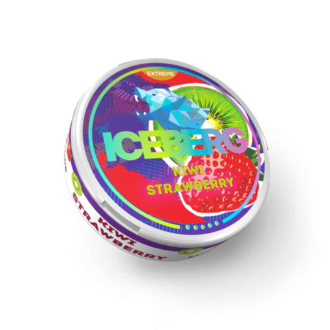 ICEBERG Extra Strong - Kiwi Strawberry slim nicotine pouches can