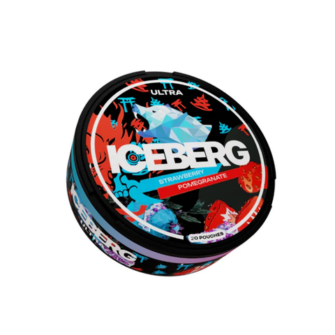 ICEBERG Extra Strong - Strawberry Pomegranate slim nicotine pouches can