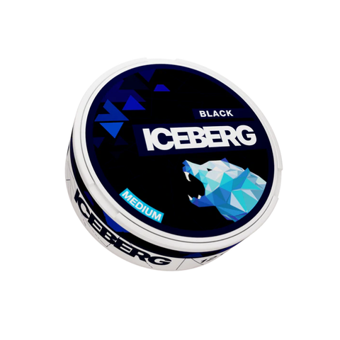 ICEBERG Strong - Black slim nicotine pouches can