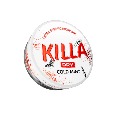 KILLA Dry - Cold Mint slim nicotine pouches can