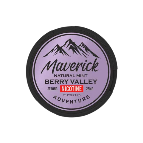 MAVERICK - Berry Valley slim nicotine pouches can