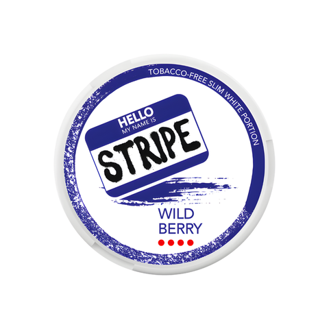 STRIPE - Wild Berry slim nicotine pouches can