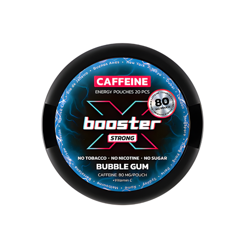 X-BOOSTER Extra Strong - Bubble Gum - 80mg Caffeine SLIM Energy Pouches