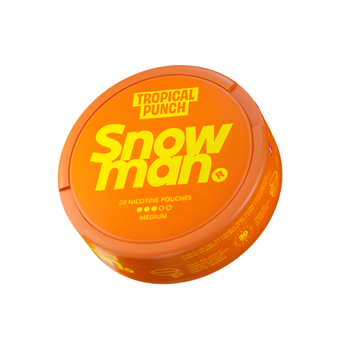 SNOWMAN - Tropical Punch slim nicotine pouches can