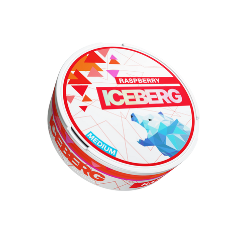 ICEBERG Strong - Raspberry slim nicotine pouches can