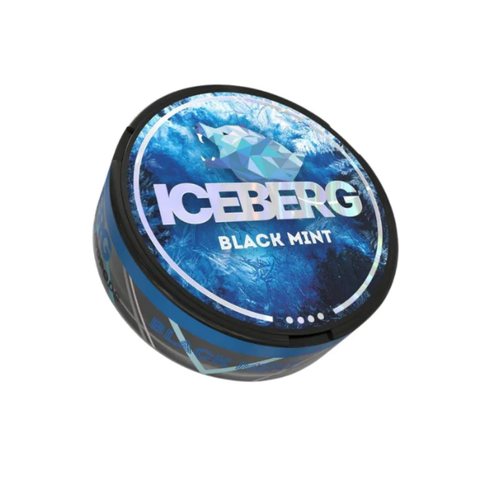 ICEBERG Extra Strong - Black Mint slim nicotine pouches can