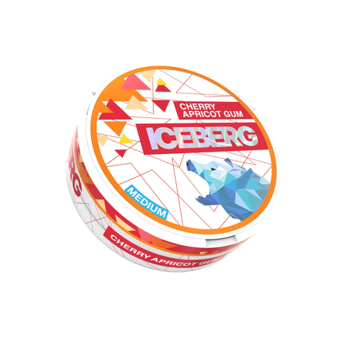 ICEBERG Strong - Cherry Apricot Gum slim nicotine pouches can