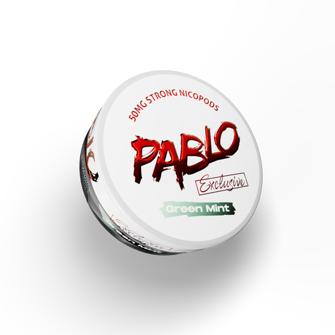PABLO Exclusive - Green Mint slim nicotine pouches can