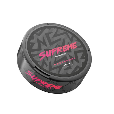 SUPREME Extra Strong - Raspberry - 60mg SLIM Extra Strong Nicotine Pouches