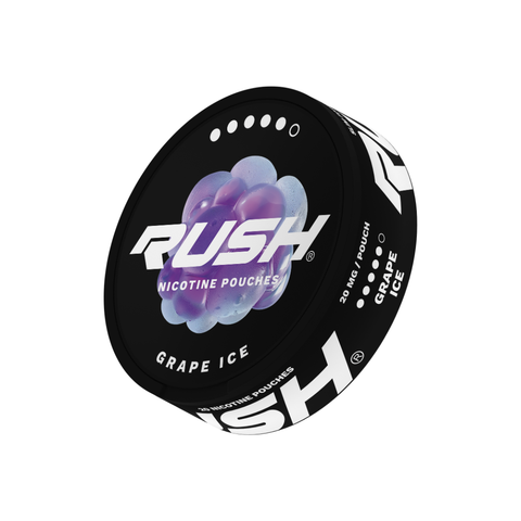 RUSH Extra Strong - Grape Ice slim nicotine pouches can