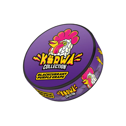 KURWA — Blackcurrant Purple Grape SLIM nikotino maišelių dėžutė
