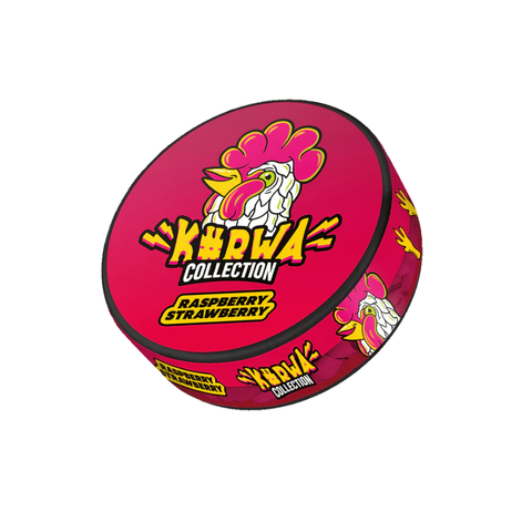 KURWA - Raspberry Strawberry slim nicotine pouches can