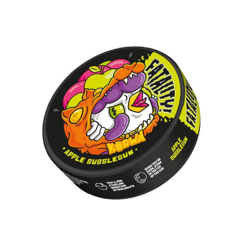 KURWA Fatality - Apple Bubblegum slim nicotine pouches can