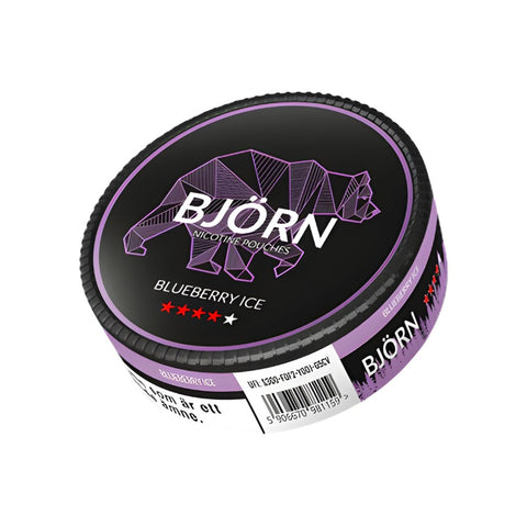 BJORN Strong - Blueberry slim nicotine pouches can