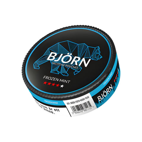 BJORN Strong - Frozen Mint slim nicotine pouches can