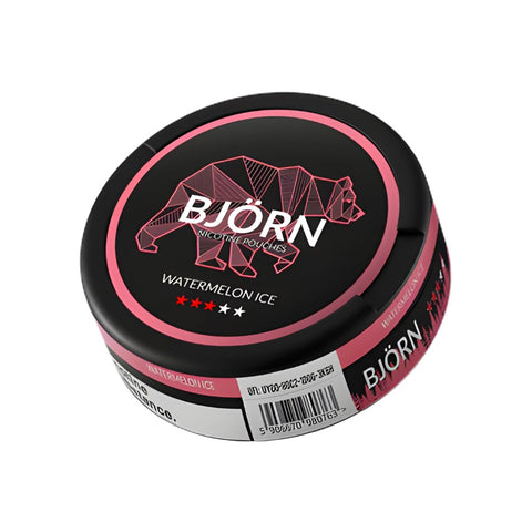 BJORN Medium - Watermelon slim nicotine pouches can