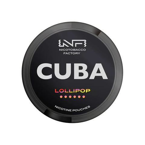 CUBA Black - Lollipop slim nicotine pouches can
