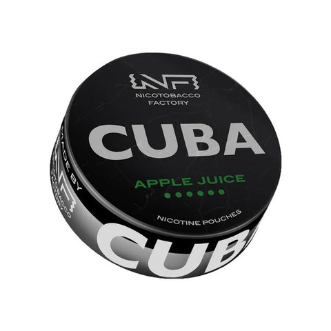 CUBA Black - Apple Juice slim nicotine pouches can